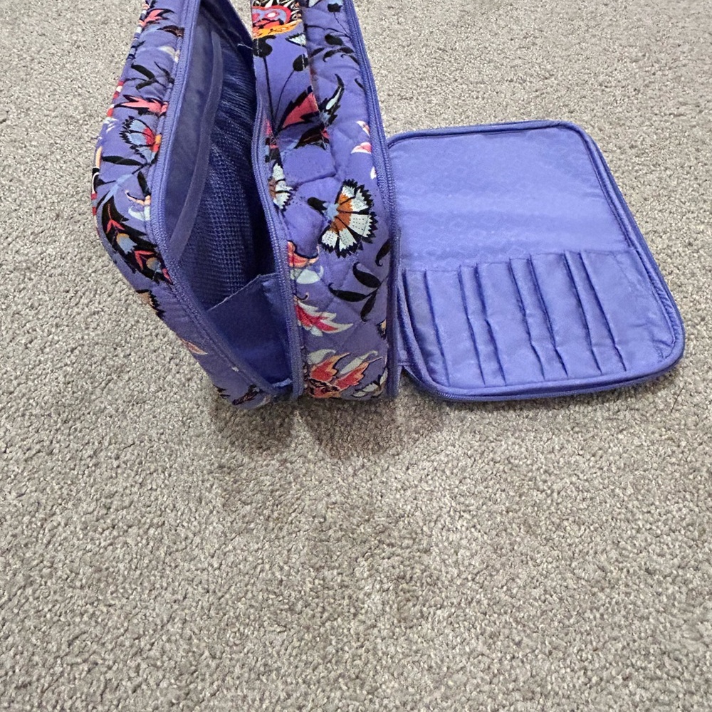 Vera Bradley Purple Floral Cosmetic Bag
